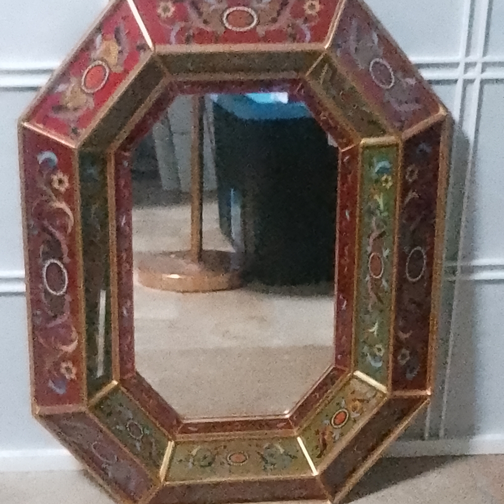 Elegant Multicolor Octagonal Wall Mirror
